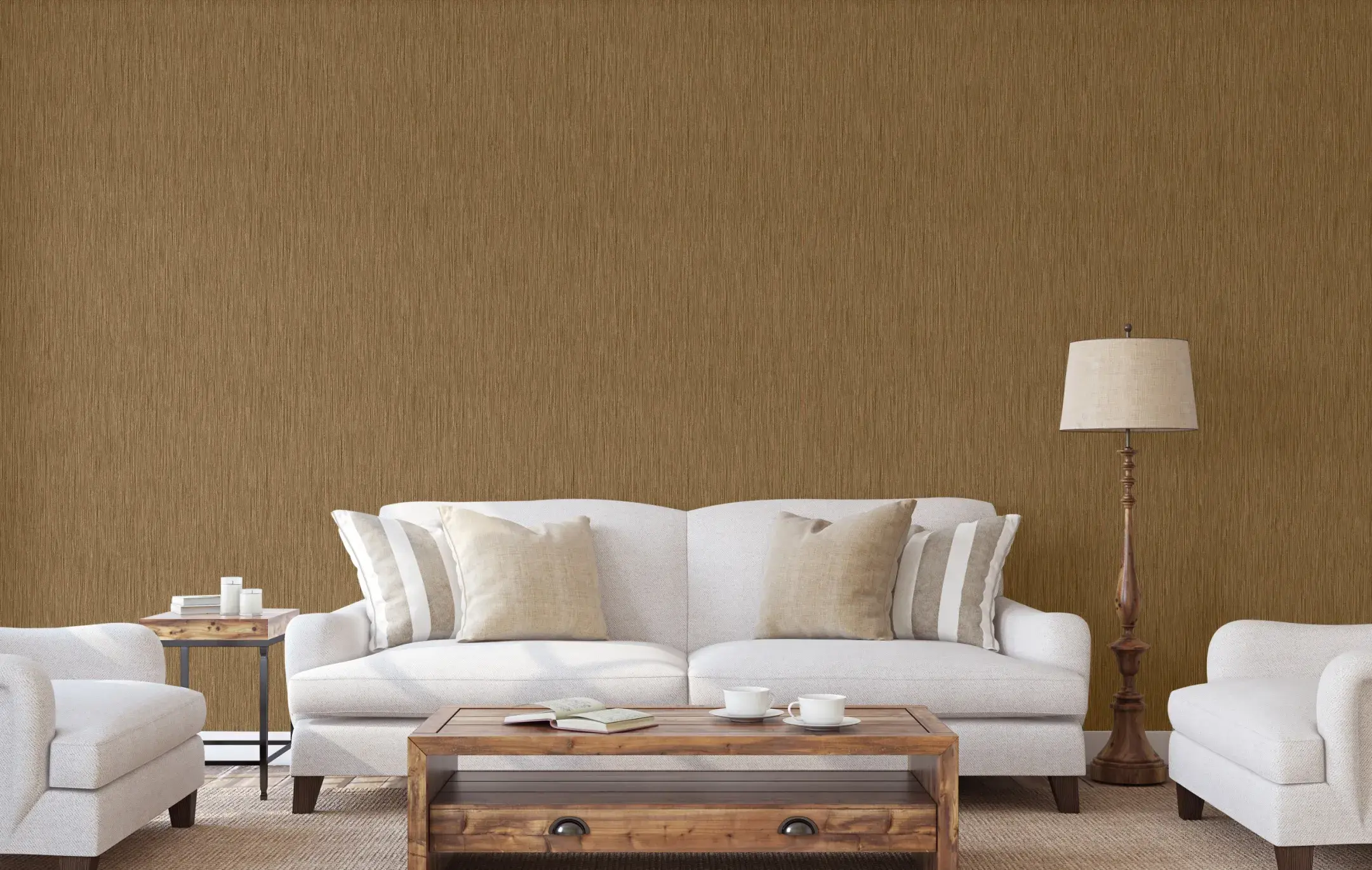 Brown Embossed Wallpaper – Organic Warmth (5801-4)